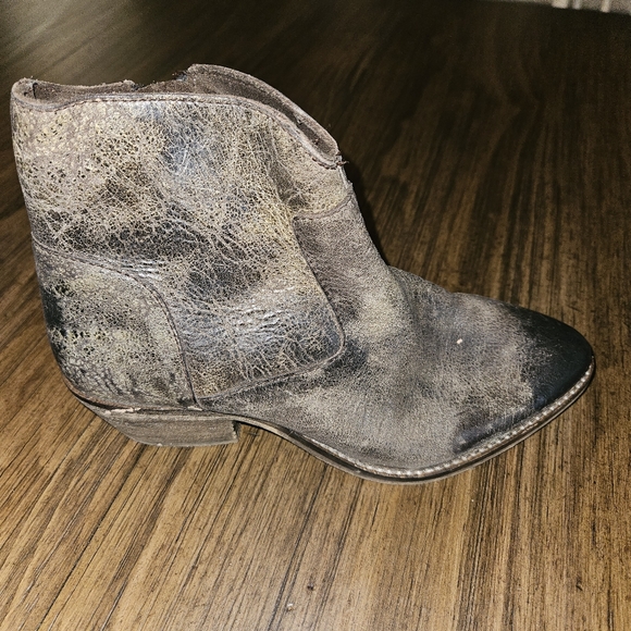 Diba True Womans Cool Wind Ankle Boots Leather Size 7.5m Charcoal Distressed - Picture 4 of 7